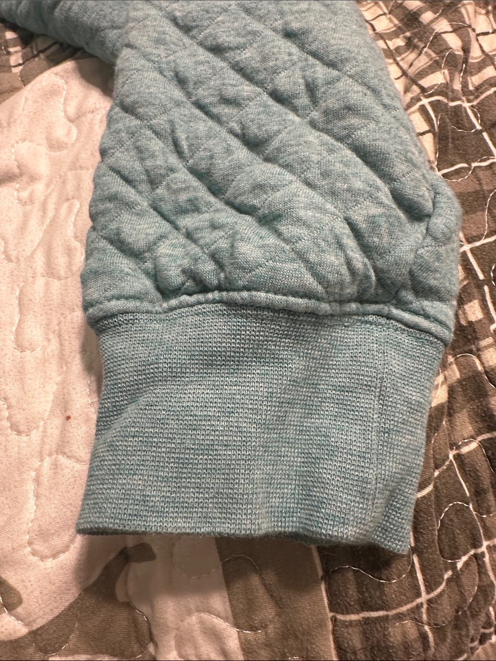 L.L. Bean Quilted Crewneck Pullover Sweater in Light Blue - Picture 7 of 7